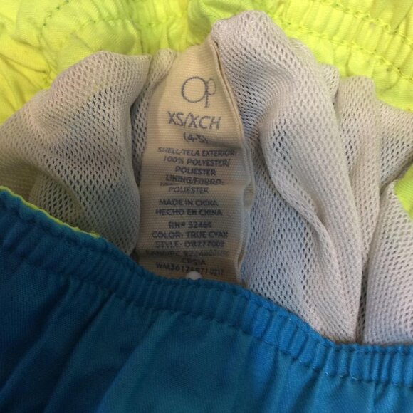 OP  Swim Trunks  Boys Size XS 4 to 5  Blue solid 100% Polyester  sku4 - Picture 3 of 4